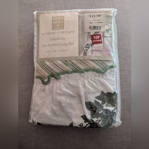 English Ivy One Ruffled Swag Pair Window Curtains